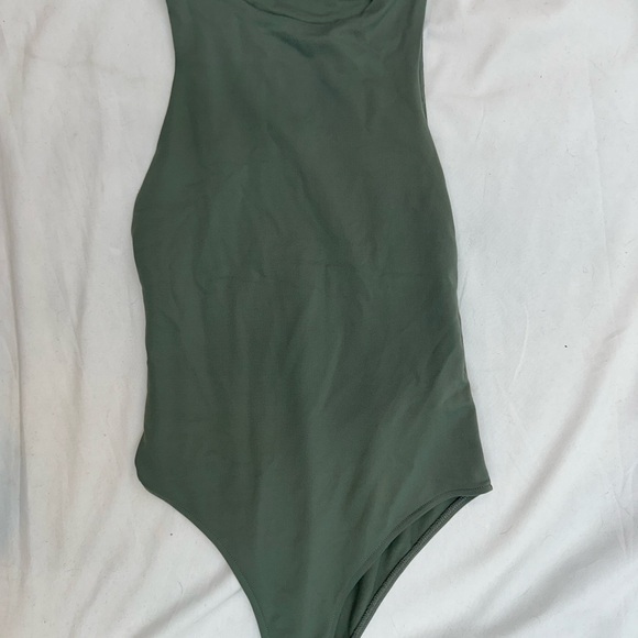 Zara Tops - Zara Army Green Scoop Neck Bodysuit S